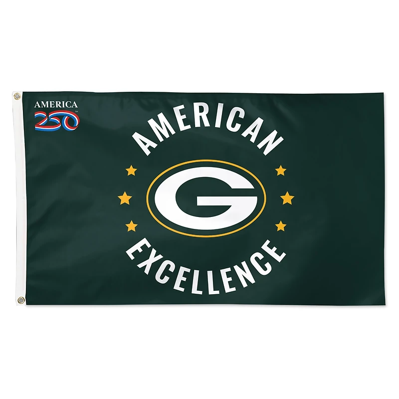 WinCraft Green Bay Packers 3' x 5' One-Sided America 250 Deluxe Flag