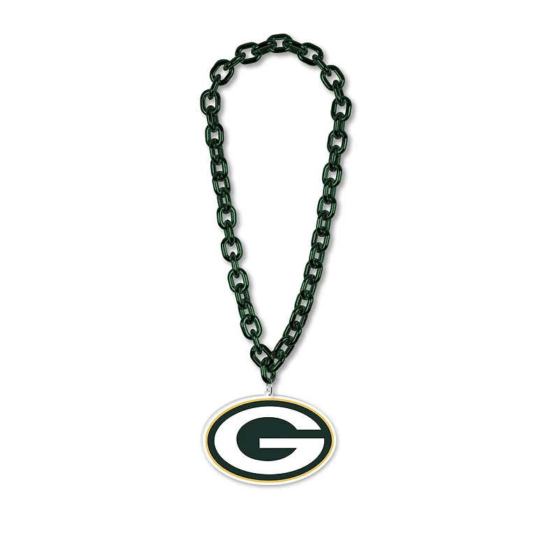 WinCraft Green Bay Packers Collier en plastique avec logo à grande chaîne