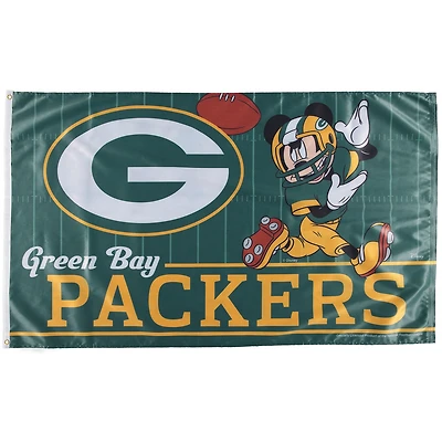 Drapeau de luxe WinCraft Green Bay Packers à une face, 91 x 152 cm