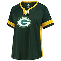 Women's Fanatics Jordan Love Green Bay Packers Plus Name & Number Lace-Up T-Shirt