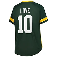 Women's Fanatics Jordan Love Green Bay Packers Plus Name & Number Lace-Up T-Shirt