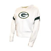 Sweat-shirt en polaire grande taille pour femmes Fanatics White Green Bay Packers