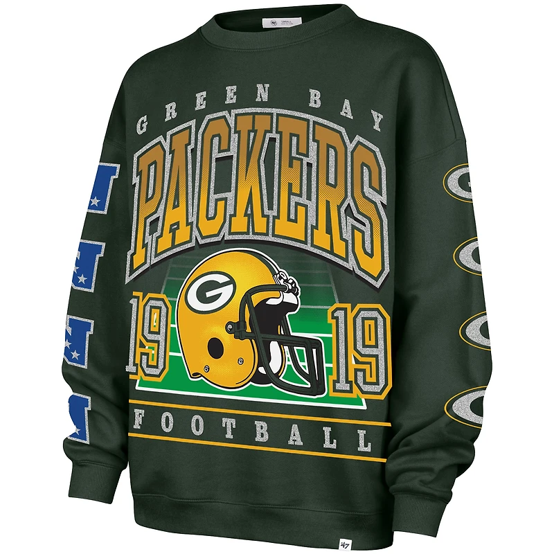 Women's '47  Green Bay Packers Go Big Oversized Pullover Sweatshirt