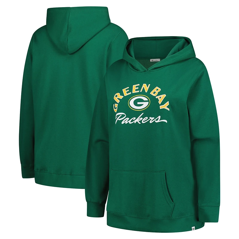 Sweat à capuche Whirlwind Naomi vert '47 pour femme, grande taille, des Packers de Green Bay