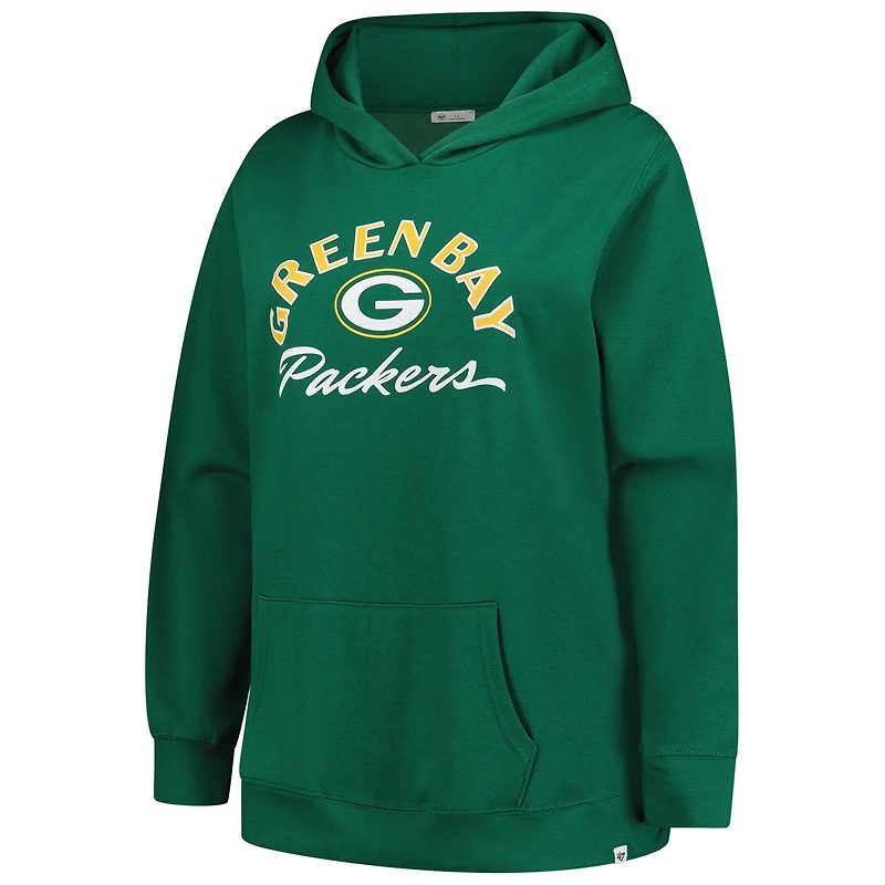 Sweat à capuche Whirlwind Naomi vert '47 pour femme, grande taille, des Packers de Green Bay