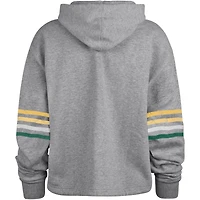 Women's '47 Heather Gray Green Bay Packers Upland Bennett Pullover Hoodie
