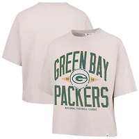Women's '47  Sand Green Bay Packers Windthrow Ravine Cropped T-Shirt