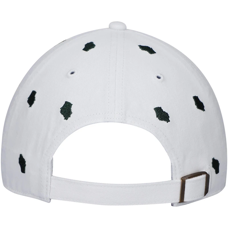 Women's '47 White Green Bay Packers Confetti Clean Up Adjustable Hat