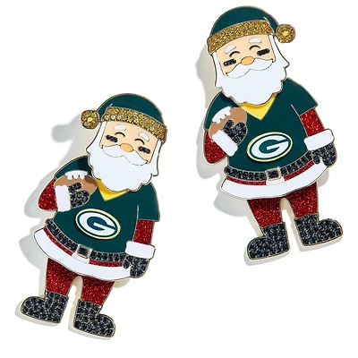 Boucles d'oreilles Père Noël BaubleBar Green Bay Packers femme