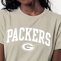 Women's Champion  Light Brown Green Bay Packers Cocoa Butter T-Shirt