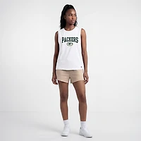 Women's Champion  White Green Bay Packers Muscle Tank Top