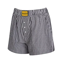 Ensemble de deux boxers Concepts Sport Charcoal Green Bay Packers à rayures et couleurs unies pour femme
