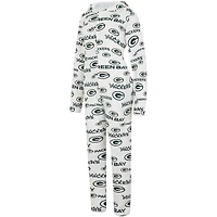 Concepts Sport pour femmes, crème, Green Bay Packers, Docket, sweat à capuche, combinaison Union entièrement zippée