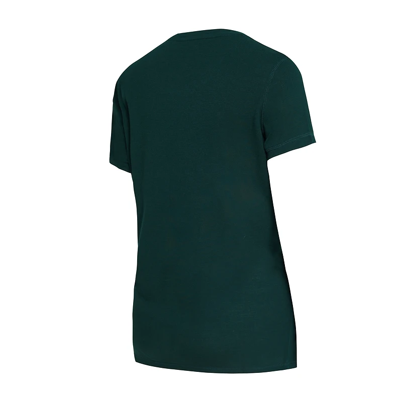 Ensemble de nuit pour femme avec t-shirt et pantalon en flanelle Concepts Sport Green/Gold Green Bay Packers Arctic