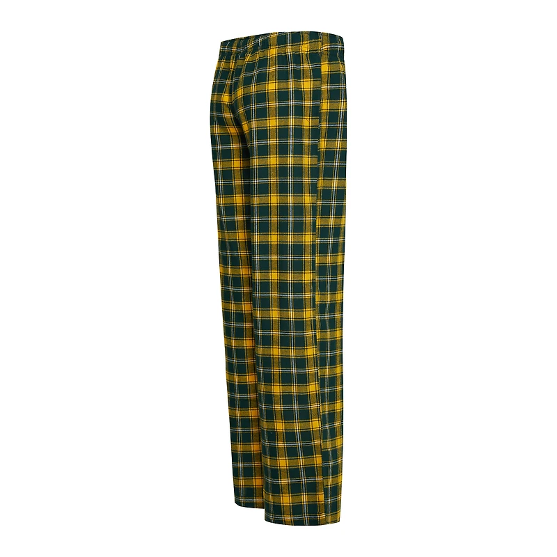 Ensemble de nuit pour femme avec t-shirt et pantalon en flanelle Concepts Sport Green/Gold Green Bay Packers Arctic