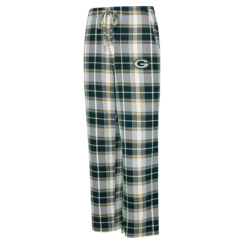 Pantalon en tricot à carreaux Ashford des Packers de Green Bay pour femme Concepts Sport