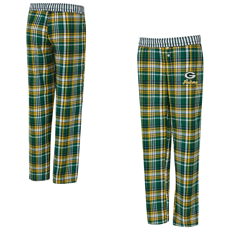 Pantalon à carreaux Laney des Green Bay Packers de Concepts Sport pour femme
