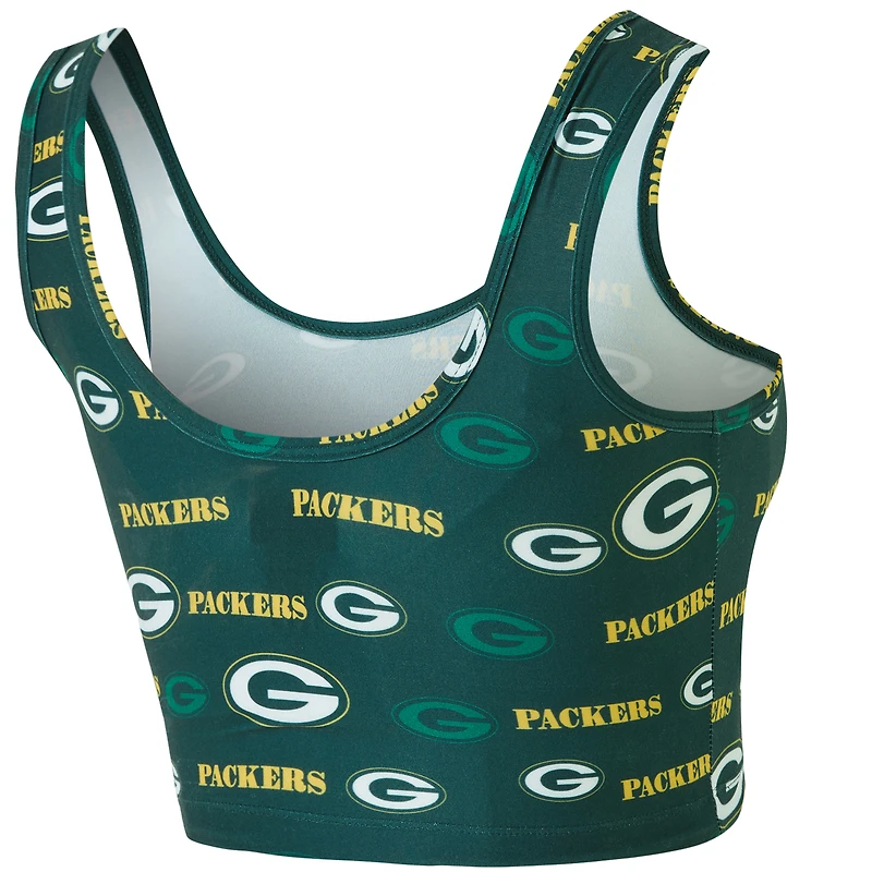 Women's Concepts Sport Green Bay Packers Mosaic Allover Print Bralette