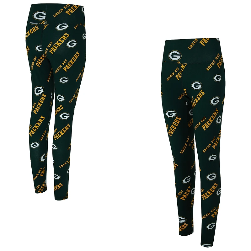 Women's Concepts Sport Green Bay Packers Mosaic Allover Print Leggings