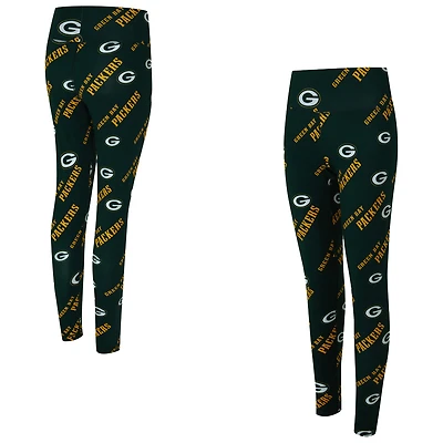 Women's Concepts Sport Green Bay Packers Mosaic Allover Print Leggings