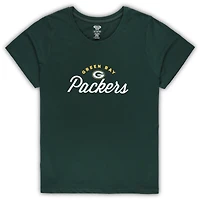 Ensemble de nuit grande taille pour femme Concepts Sport Green Bay Packers avec haut et pantalon en flanelle