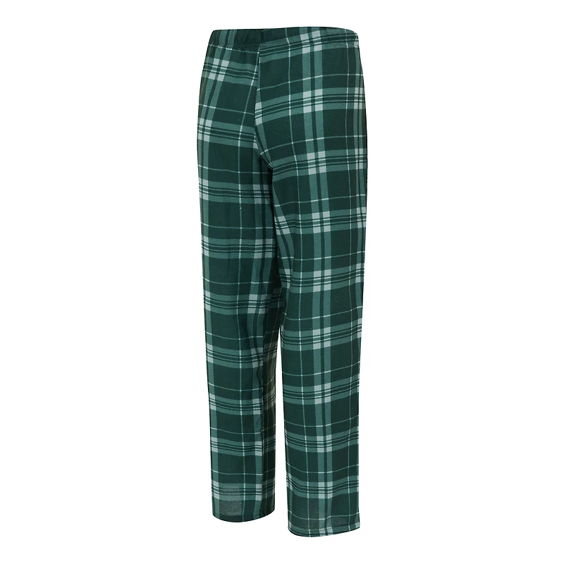 Ensemble de nuit pour femme Concepts Sport gris chiné/vert Green Bay Packers Regulate Plaid débardeur et pantalon