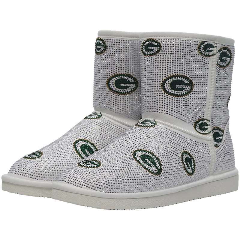 Women's Cuce  Green Bay Packers Logo Pull on Ankle Boots