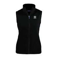Gilet zippé en polaire Sherpa Cascade Eco pour femme Cutter & Buck Black Green Bay Packers