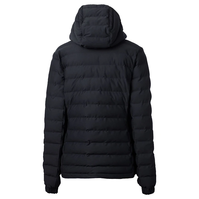 Veste matelassée isolante entièrement zippée pour femme Cutter & Buck Black Green Bay Packers avec logo du casque Mission Ridge Repreve Eco