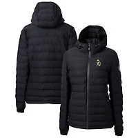Veste matelassée entièrement zippée pour femme Cutter & Buck Black Green Bay Packers Throwback Logo Mission Ridge Repreve