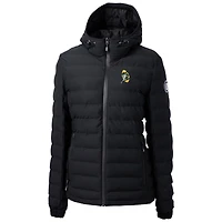 Veste matelassée entièrement zippée pour femme Cutter & Buck Black Green Bay Packers Throwback Logo Mission Ridge Repreve
