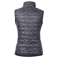 Gilet matelassé entièrement zippé imprimé PrimaLoft Eco pour femme Cutter & Buck Black Green Bay Packers avec logo rétro Rainier