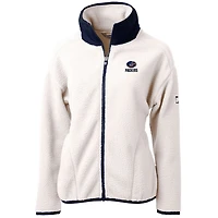 Veste polaire entièrement zippée Cascade Eco Sherpa pour femme, couleur crème Cutter & Buck des Green Bay Packers