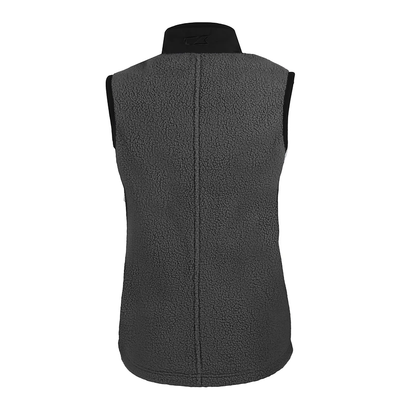 Gilet zippé en polaire Cascade Eco Sherpa pour femme, gris Cutter & Buck, des Green Bay Packers