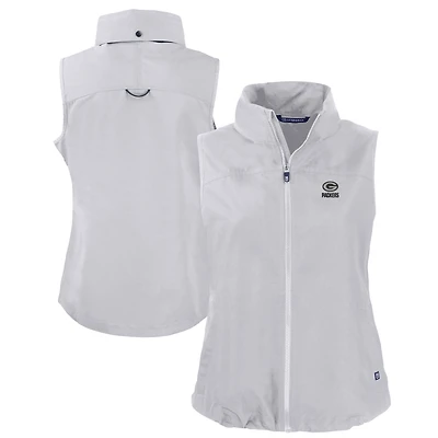 Sweat à capuche zippé entièrement recyclé pour femme, gris, Cutter & Buck, des Packers de Green Bay Charter Eco