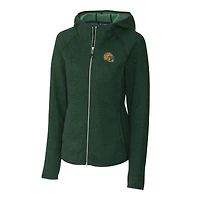 Sweat à capuche zippé en tricot avec logo du casque des Packers de Green Bay pour femme, Cutter & Buck