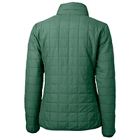Veste matelassée isolante entièrement zippée Rainier PrimaLoft Eco pour femme avec logo casque des Packers de Green Bay, Cutter & Buck