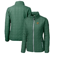 Veste matelassée isolante entièrement zippée Rainier PrimaLoft Eco pour femme avec logo casque des Packers de Green Bay, Cutter & Buck