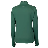 Pull-over extensible à fermeture éclair quart de tour pour femme Cutter & Buck Green Bay Packers Throwback Logo Traverse