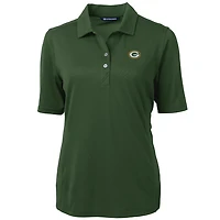 Women's Cutter & Buck Green Bay Packers Virtue Eco Pique Recycled Polo