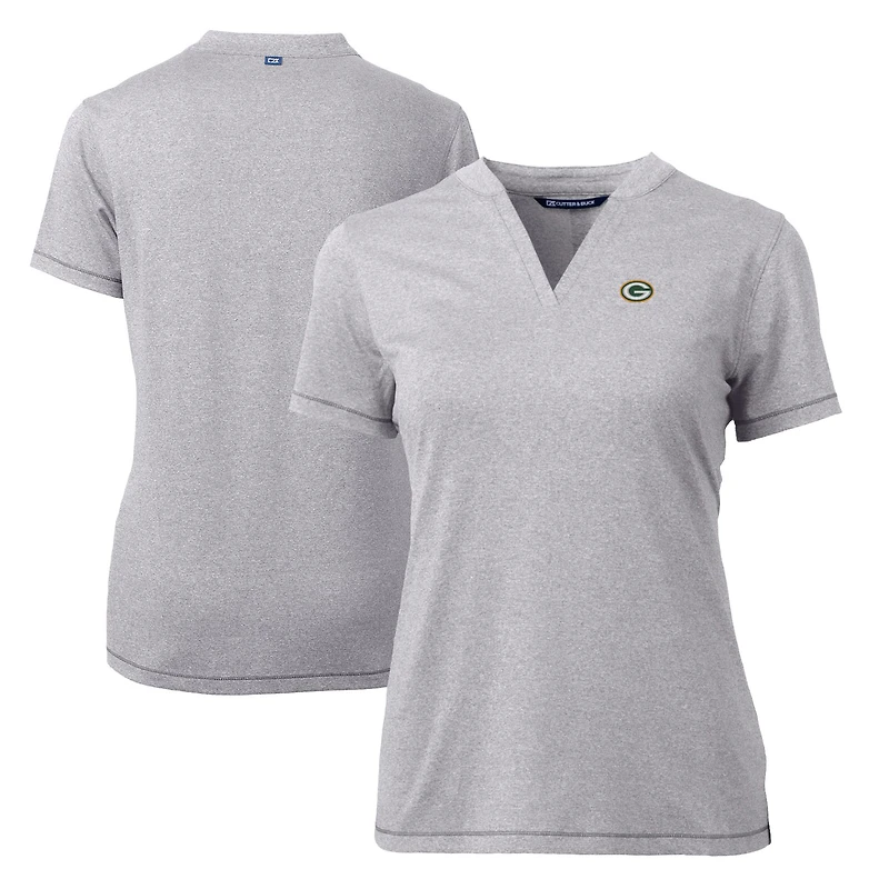 Polo extensible Forge Blade pour femme, gris chiné, Cutter & Buck, des Green Bay Packers