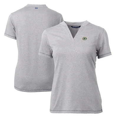 Polo extensible Forge Blade pour femme, gris chiné, Cutter & Buck, des Green Bay Packers