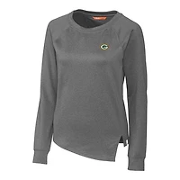 Women's Cutter & Buck Heathered Charcoal Green Bay Packers Jackson Pullover Sweatshirt