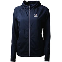Veste zippée intégrale en tricot écologique Adapt pour femme, bleu marine, des Packers de Green Bay, Cutter & Buck