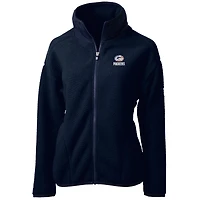 Veste polaire entièrement zippée en sherpa écologique Cascade pour femme Cutter & Buck, bleu marine, des Green Bay Packers