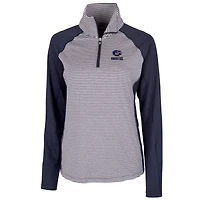Haut demi-zippé ton sur Cutter & Buck bleu marine des Green Bay Packers Forge pour femme