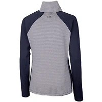 Women's Cutter & Buck Navy Green Bay Packers Forge Tonal Half-Zip Top