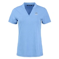 Women's Cutter & Buck  Powder Blue Green Bay Packers Forge Heathered Stretch Blade Top