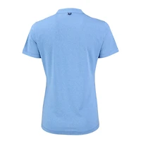 Haut extensible chiné Forge des Packers de Green Bay pour femme, bleu poudre Cutter & Buck