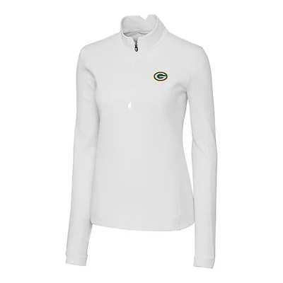 Veste demi-zippée Traverse pour femme, blanche, Cutter & Buck, des Green Bay Packers